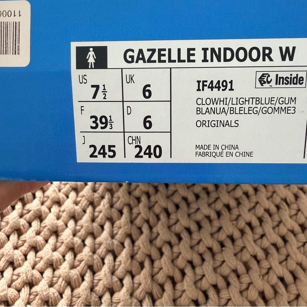 adidas Gazelle Indoor Women's Shoes - Light Blue
